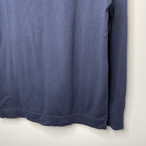 J CREW Mens Blue Crew Neck Pullover Sweater EUC Sz M Cotton Lightweight H3580 - Picture 6 of 10